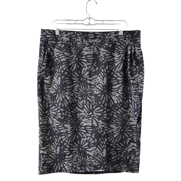 RipSkirt Hawaii Shibori Butterfly Wrap Skirt Size LG Charcoal Beach Vacation - Picture 2 of 14